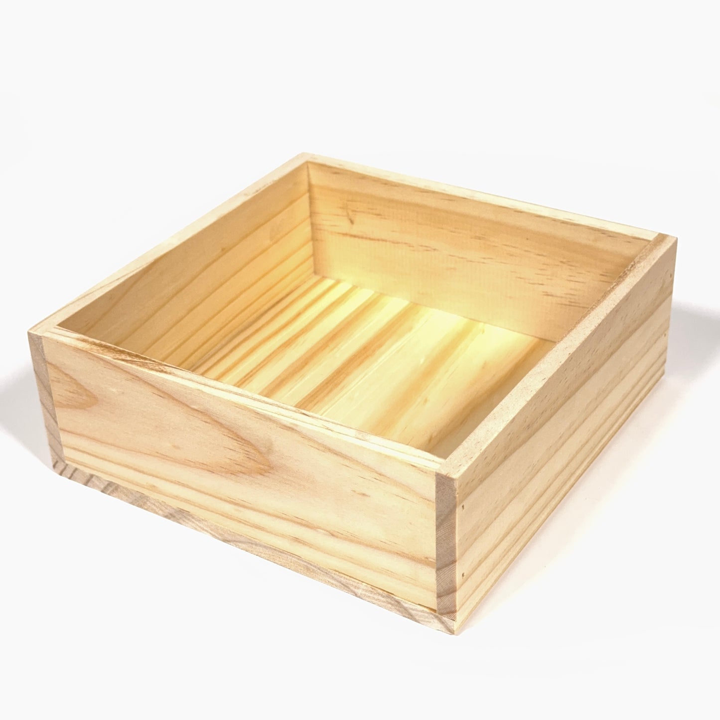 Set 4 Servilleteros y Organizadores Cuadrados de Madera de Pino – OAKY)