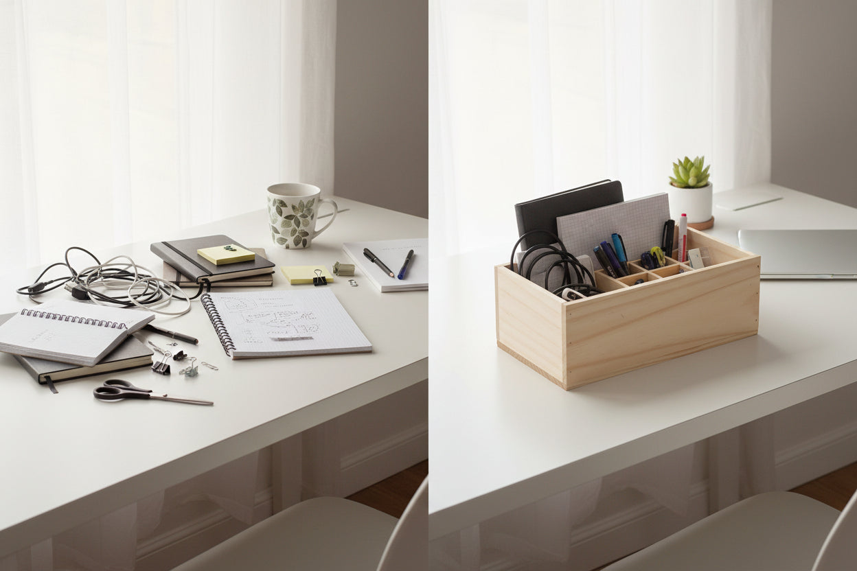 Caja Organizadora Grande Madera OAKY