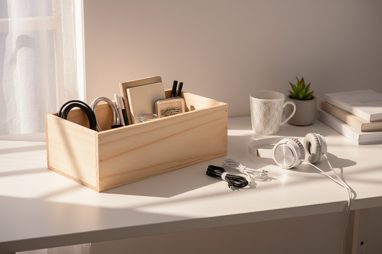Caja Organizadora Grande Madera OAKY