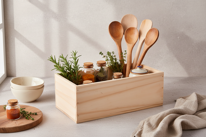 Caja Organizadora Grande Madera OAKY
