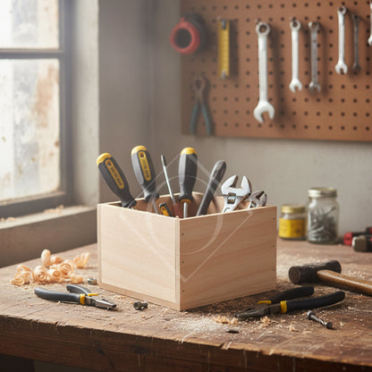 Caja Organizadora Cuadrada de Madera OAKY