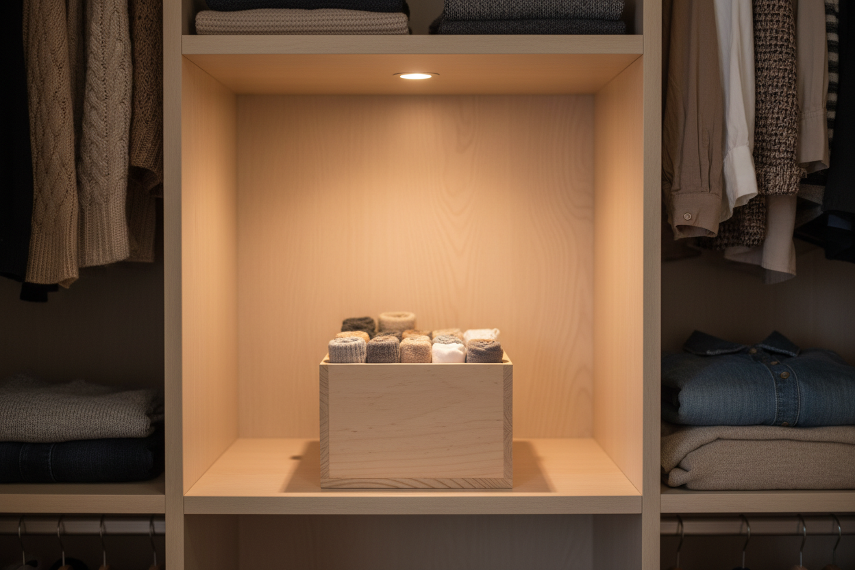Caja Organizadora Cuadrada de Madera OAKY